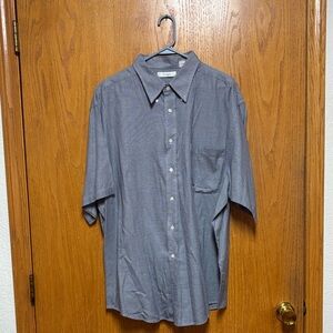 Men's Blue Button-Up Shirt